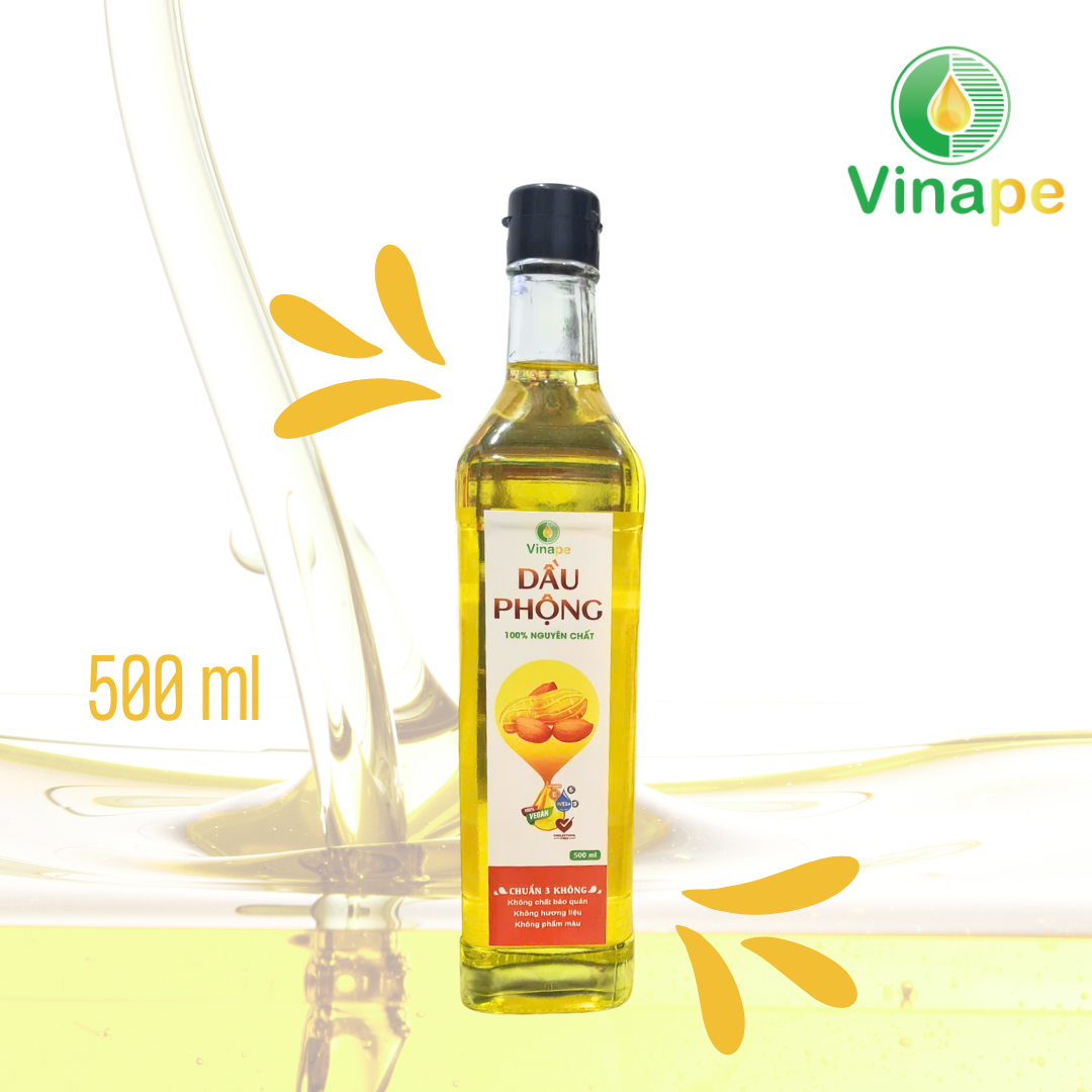 Dầu phộng nguyên chất 500ml [Chai thủy tinh]