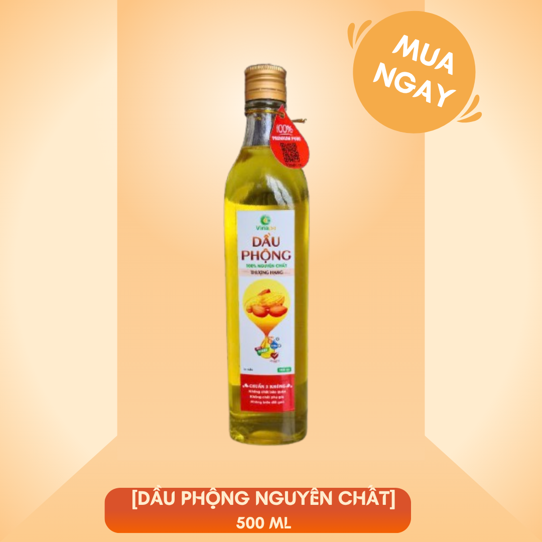 Dầu phộng nguyên chất 500ml - [Chai thủy tinh]