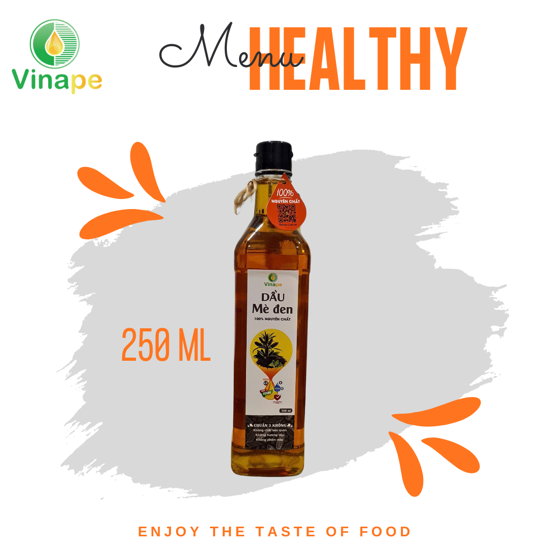 Dầu mè đen nguyên chất 250ml [Chai thủy tinh]