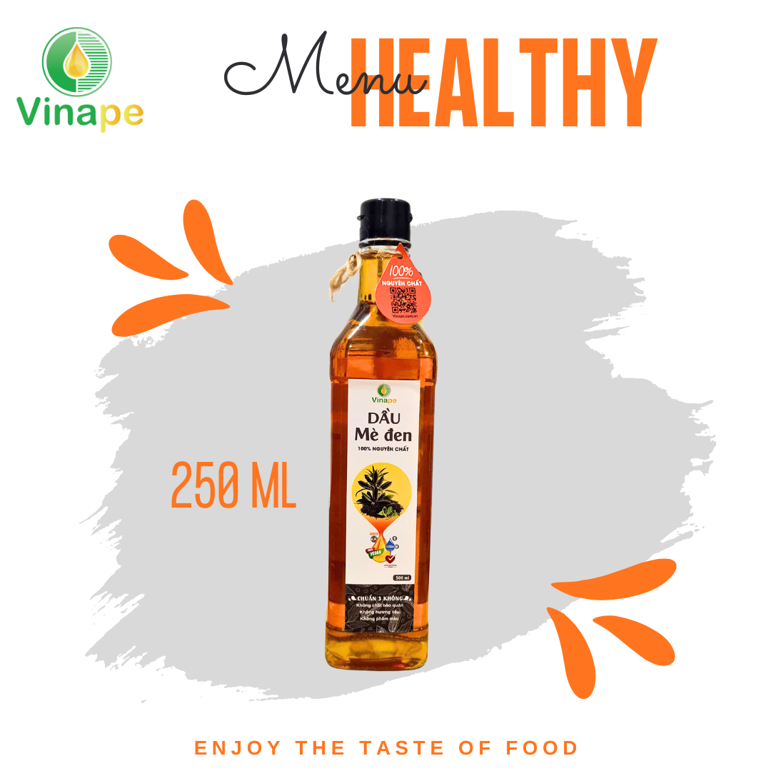 Dầu mè đen nguyên chất 250ml [Chai thủy tinh]