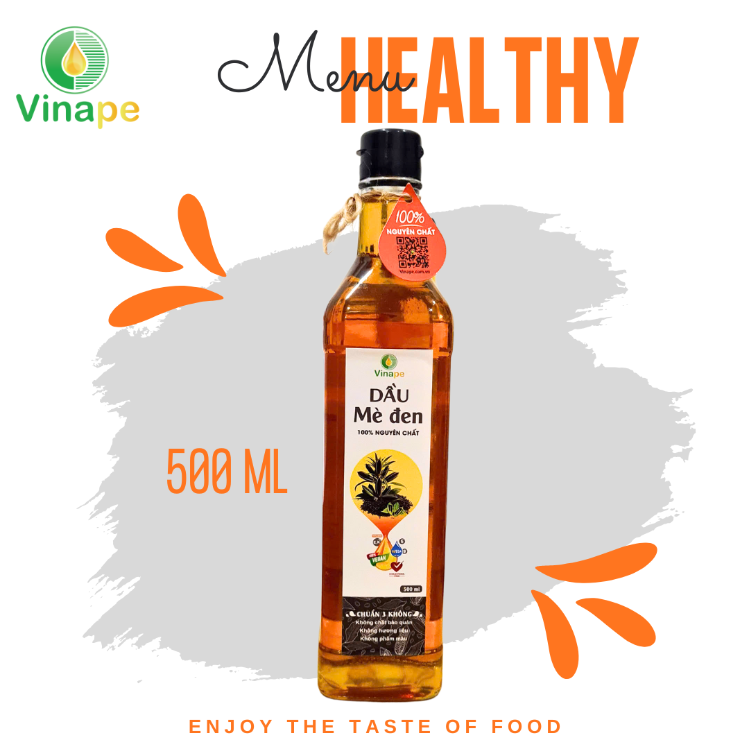 Dầu mè đen nguyên chất 500ml [Chai thủy tinh]