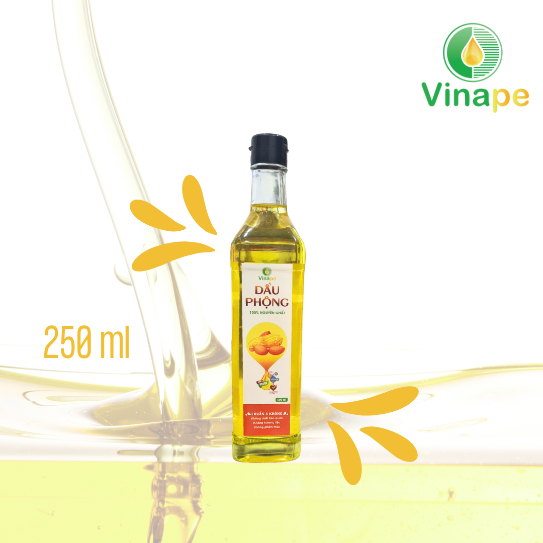Dầu phộng nguyên chất 250ml [Chai thủy tinh]